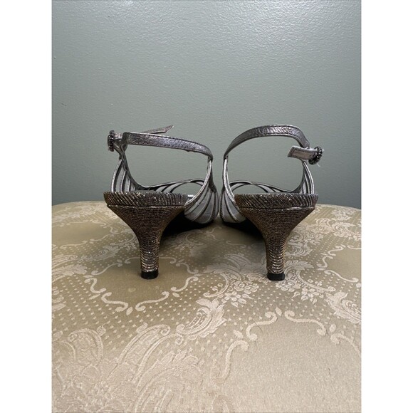 J Renee Rebekah Slingback Kitten Heels Size 8.5 Sparkly Embellished Formal Shoes - Picture 8 of 13